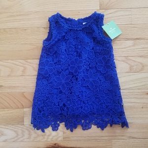 NWT ♠️ Kate Spade ♠️ Baby Girls Blue Lace Dress
